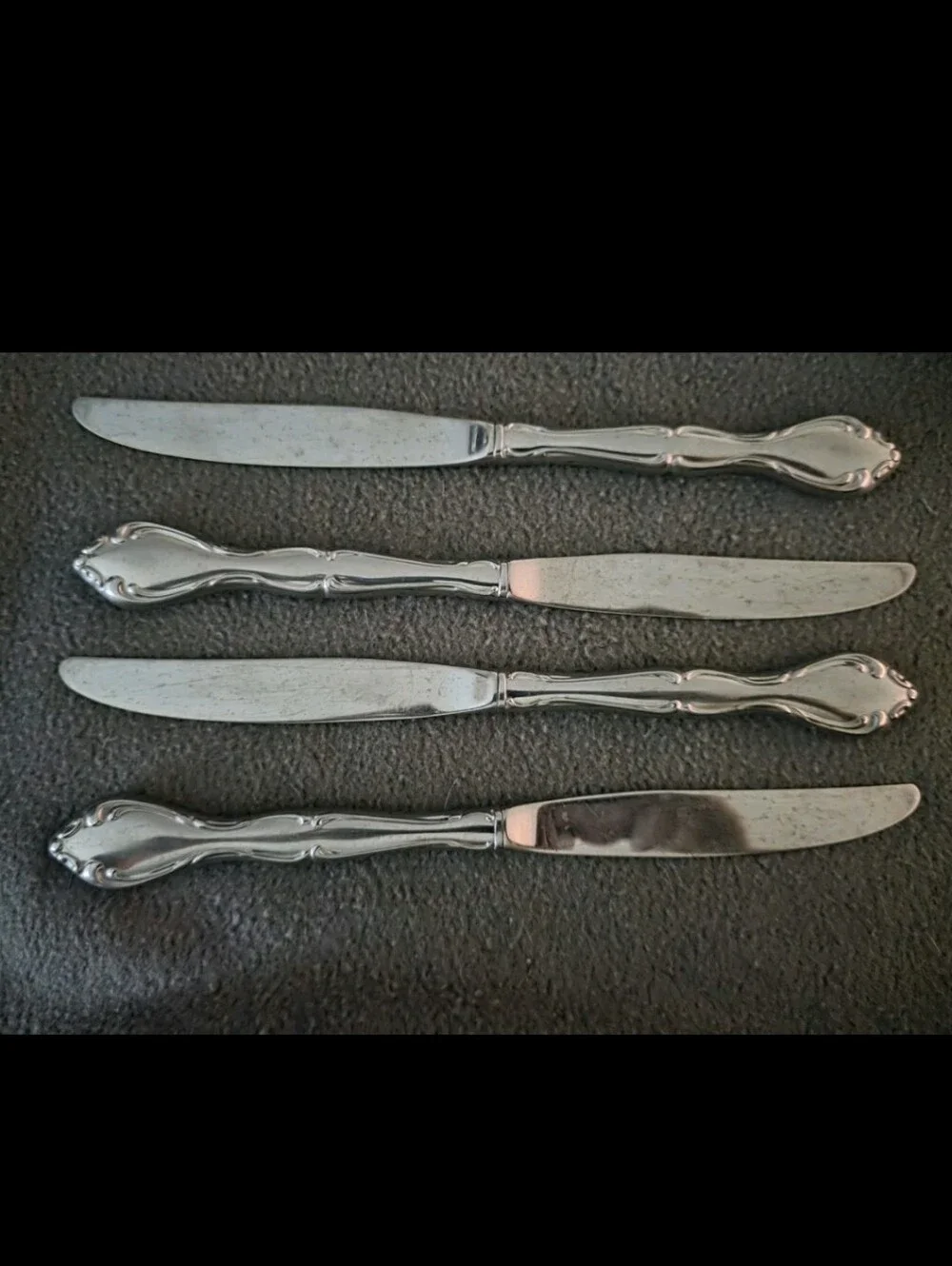 Oneida Simeon L George H Rogers HOMESTEAD Stainless Dinner Knives Set of 4 MCM